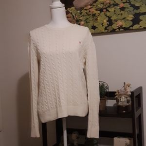 Lilly Pulitzer size large cable knit cream sweater
